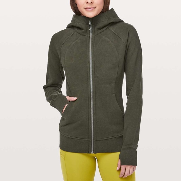 Lululemon Scuba Hoodie *Light Cotton Fleece Dark Olive - Picture 1 of 6